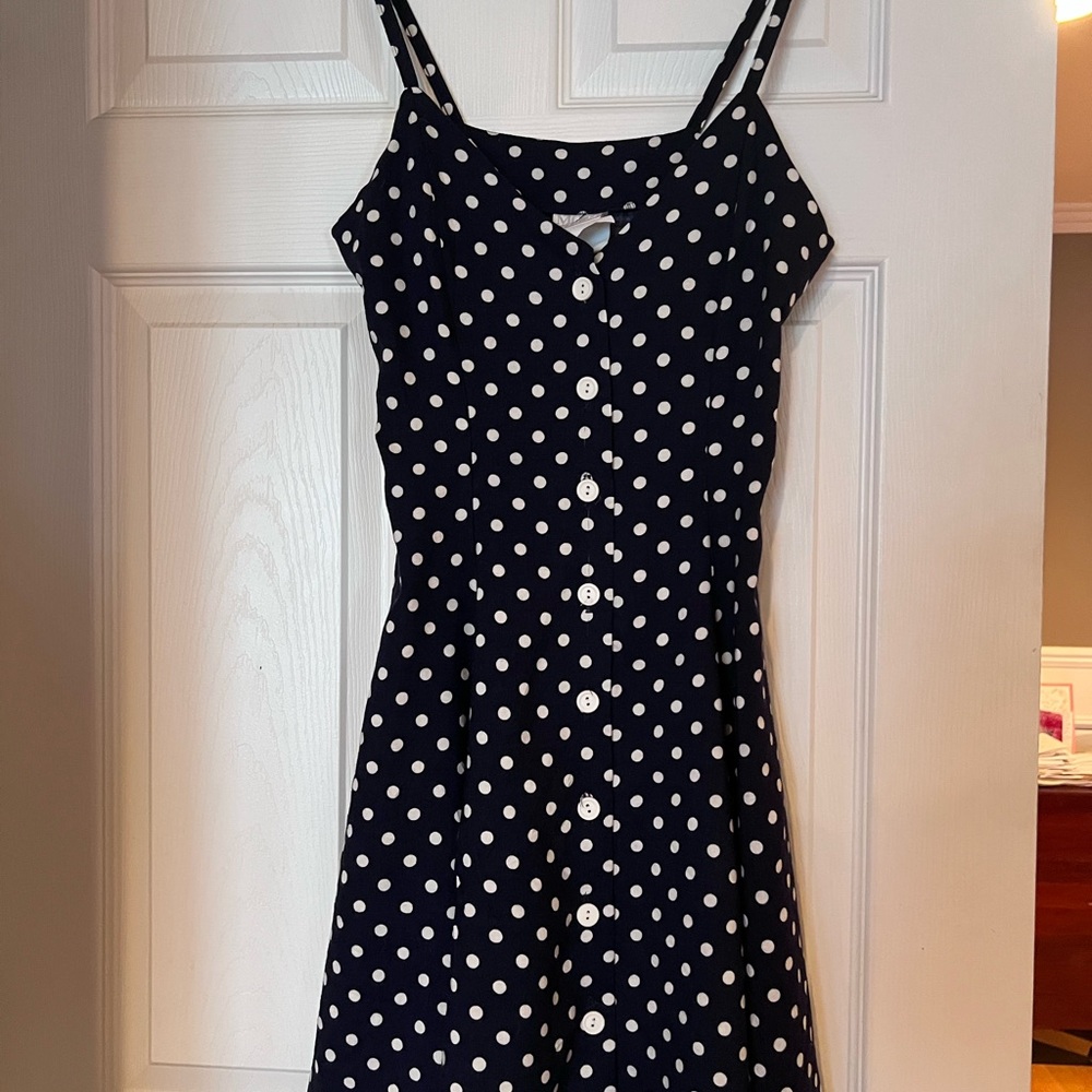 Moda International Blue and White Spaghetti Strap Sundress